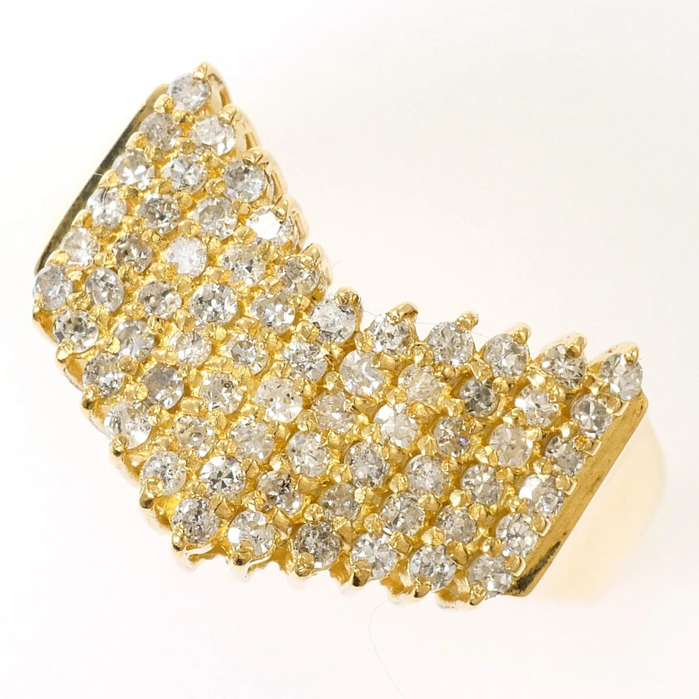 18K (18-karat) Yellow Gold Ring with 0.50ct Diamond, Certificate of Authentic...